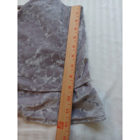 Express womens gray crushed velvet velour cami M party club holiday crop top - Picture 10 of 10